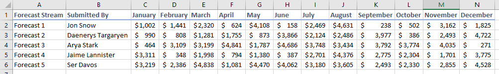 excel columns to rows