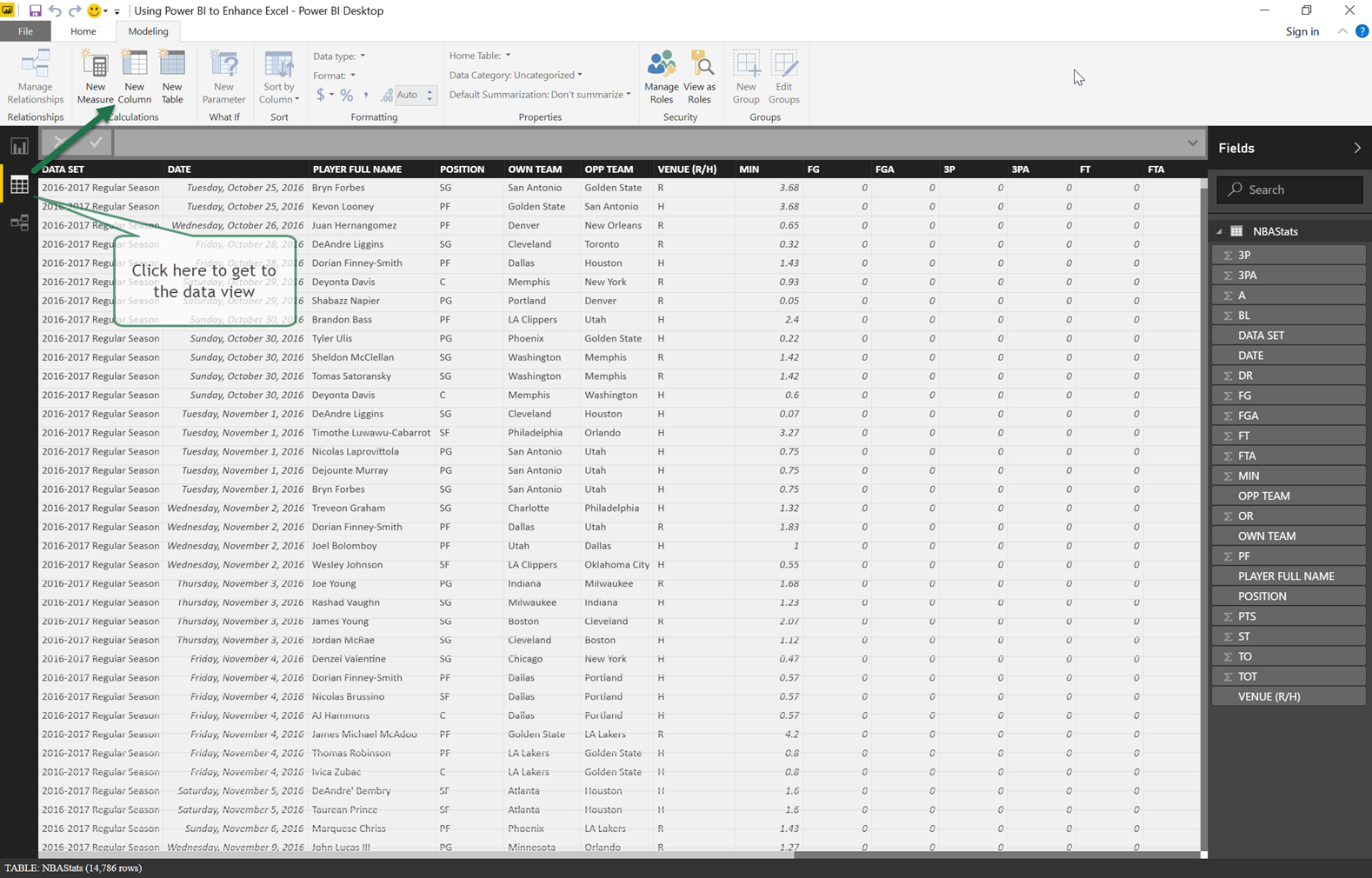 import data to power bi from excel