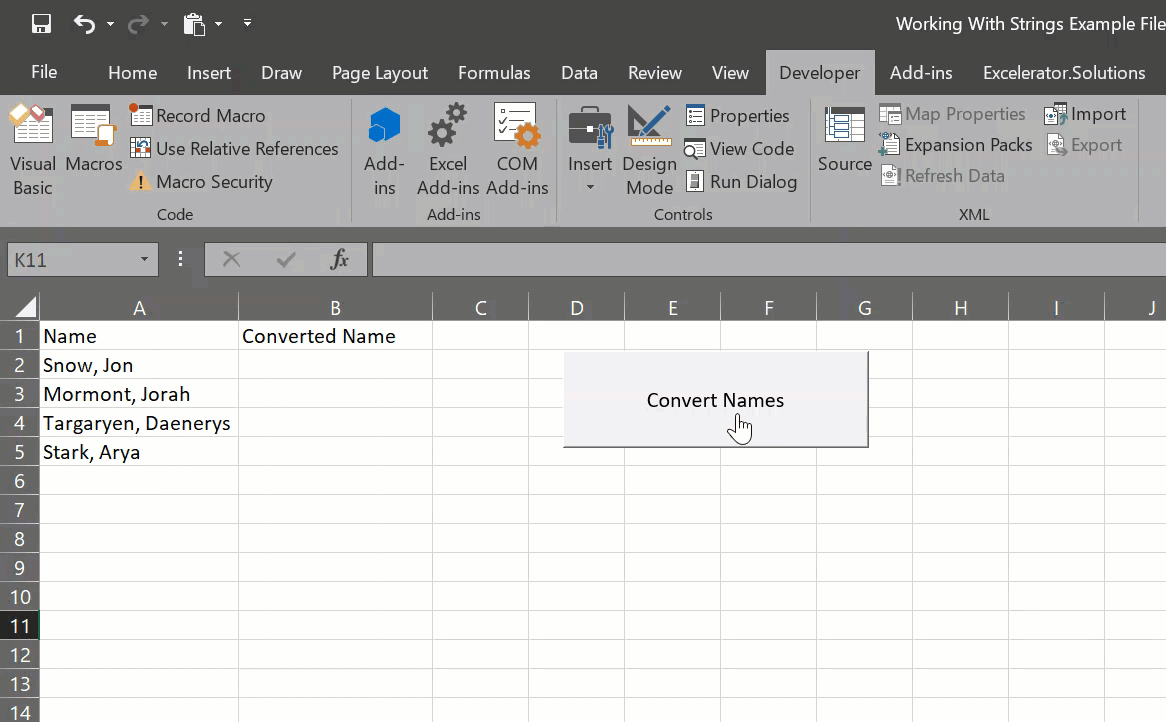 working with strings in excel vba