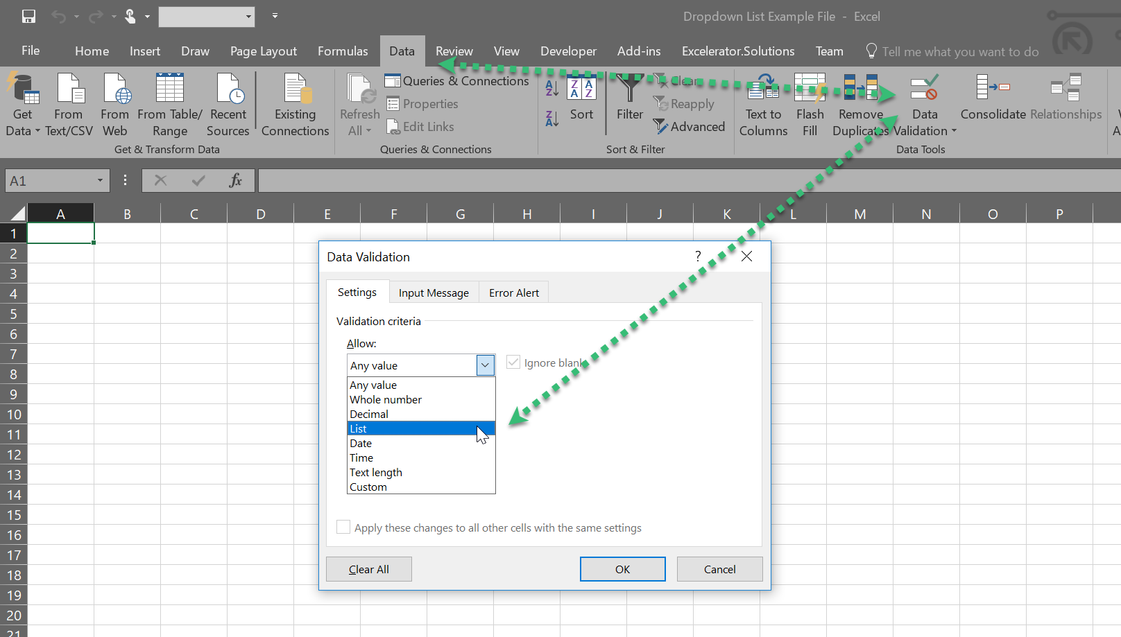 Excel Dropdown Erstellen