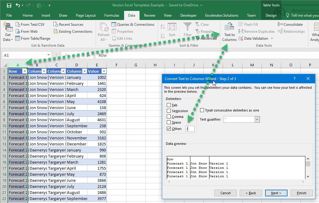 Excel Columns To Rows Excelerator Solutions